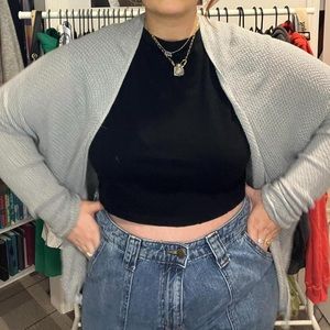 grey cardigan - m/l